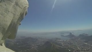 Rios Christ the Redeemer lightning damage Work starts on Rio de Janeiros chipped statue [upl. by Notse]