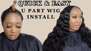 Kinky Straight UPart Wig 🚫 NO LEAVE OUT on THIN HAIR 😮 NEW METHOD TO Hide the Weft on Wig  YWigs [upl. by Sihon]