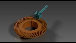 Spiral Bevel Gear Animation [upl. by Maidie]