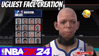 UGLY FACE CREATION TUTORIAL NBA 2K24 🔥 [upl. by Martella]