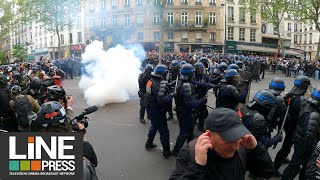 Défilé du 1er mai Incidents entre le black bloc et la police  Paris  France 01 mai 2024 [upl. by Adria]