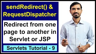 9 sendRedirect method  RequestDispatcher  Include vs Forward  Servlet and JSP Tutorial [upl. by How]