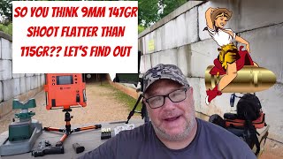 9mm 115gr Vs 147gr Which bullet shoots FLATTER Lets FIND out [upl. by Primrose507]