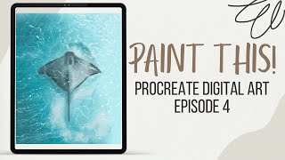 Mastering Digital Art for Beginners  Procreate Tutorial  Stingray and Painting Water Tutorial [upl. by Hughett]