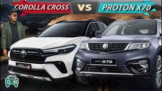 Proton X70 VS Toyota Corolla Cross Yang Mana Berbaloi Dengan Harga [upl. by Silverman]