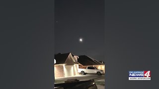 Oklahoma man spots mysterious object in the sky [upl. by Tremain]