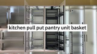 WELLMAX kitchen pull out pantry unit basket 5Layer flat iron larder unit for storage [upl. by Holly-Anne476]