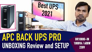 BEST UPS  APC BACK UPS PRO  UNBOXING Review and SETUP  BR1000GIN 1000VA  600W 230V [upl. by Connell14]