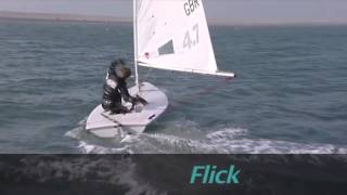 Laser Sailing Top Tips  Gybing  with Double Olympic Gold Medallist Shirley Robertson [upl. by Elrem]