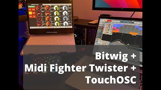 Bitwig  Midi Fighter Twister  TouchOSC  Bitwig Performance Twister [upl. by Oemac]