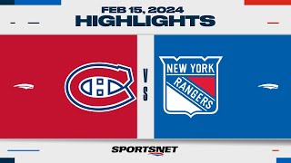 NHL Highlights  Canadiens vs Rangers  February 15 2024 [upl. by Shawna538]