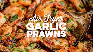 Air Fryer Garlic Prawns Shrimp Gambas Pil Pil style  Supergolden Bakes [upl. by Ytirev]