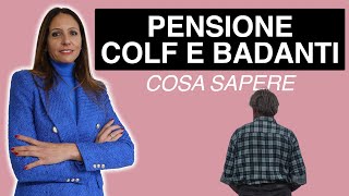 Pensione Colf e Badanti cosa sapere [upl. by Abbe11]