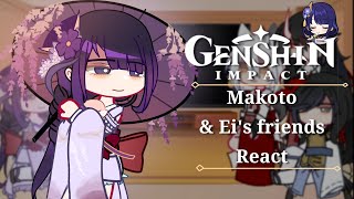 Makoto amp Eis Friends React  ft dead people  Genshin Impact  Gacha club [upl. by Izabel]