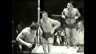 Argentina Rocca amp Roy McClarity vs Don Leo Jonathan amp Hans Schnabel 6101955 professional wrestling [upl. by Haneehs427]