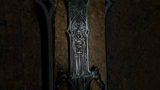 Metal carvings on sword ricasso by Fable Blades Blade art Sword Maker Blade Smith [upl. by Arinaj776]