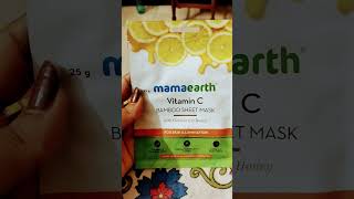 Mamaearth vitamin c maskyoutubeshorts [upl. by Haldi852]