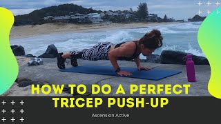 How to do a perfect tricep pushup [upl. by Aciruam]