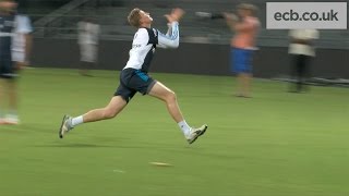 England cricket training session in Sri Lanka  high catches [upl. by Nauqed992]