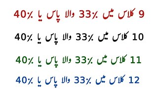 Board Exam 2024 Passing Marks Percentage of 9th 10th 11th 12th class 33 or 40 passing marks [upl. by Pestana819]