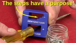 Magnetizer  Demagnetizer for screwdrivers and other tools [upl. by Anilak]