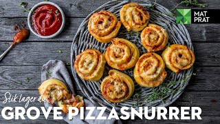 Grove pizzasnurrer  MatPrat  Matpakketips [upl. by Annaiviv]