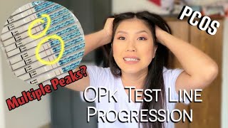 Multiple Peaks OPK Test Line Progression  Am I Having PCOS  TTC Cycle 15 [upl. by Assi]