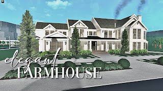 Bloxburg Elegant Modernized Farmhouse  No Large Plot  Large Realistic House Build [upl. by Aicnetroh619]