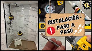 CÓMO Instalar🛠️ MAMPARA Fija DUCHA🚿 Trabajos de fontanería💧 [upl. by Austine82]