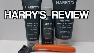 Harrys Shaving Products Review  Face Wash 5 Blade Razor Shaving Cream and Post Shave Balm [upl. by Haidadej987]