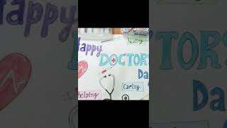 DIY For Doctors day 👨‍⚕️🏥 doctors day creative Art drawing trending [upl. by Anival]