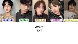 TXT 투모로우바이투게더  20CM  LYRICS COLOR CODED [upl. by Ahsead]