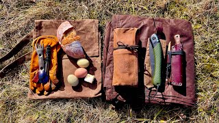 My traditional bedroll and haversack kit loadout and campfire cooking Campcraft Bushcraft Spain [upl. by Aronaele804]