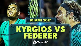 Nick Kyrgios vs Roger Federer The Story Behind Their Miami 2017 CLASSIC [upl. by Trabue486]