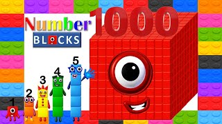 Numberblocks 1 to 1000  Learn to count [upl. by Erleena]