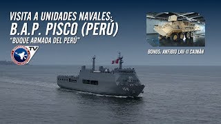 BAP PISCO Buque de la Armada del Perú con Anfibios LAV II en EXPONAVAL 2018 [upl. by Aitnic]