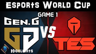 GEN vs TES Highlights Game 1 Esports Worlds Cup 2024 Quarterfinals GenG vs Top Esports by Onivia [upl. by Dylane]