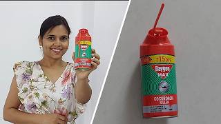 Baygon Cockroach Killer Spray Review in Hindi  Red Baygon Review How to use Baygon Cockroach Spray [upl. by Atived]