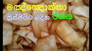 ක්‍රිස්පි මඤ්ඤොක්කා Cassava Chips  manioc bites recipe [upl. by Nednarb864]