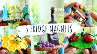 Fridge Magnets with clay  How to make Fridge Magnets at home  Clay Craft Ideas [upl. by Anuaf]