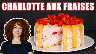 Charlotte aux fraises crème mascarpone sans gélatine 2024 [upl. by Nwavahs]