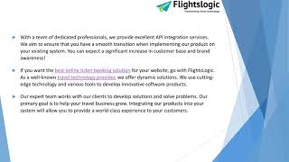 Online Ticket Booking System  FlightsLogic [upl. by Afatsum]