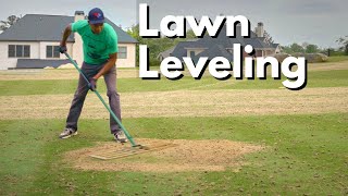 Top Dressing Leveling and Overseeding Lawn with Arden 15 [upl. by Wally]