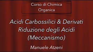 Chimica organica Meccanismo di riduzione degli Acidi Carbossilici L129 [upl. by Onifur]