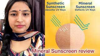 Mineral sunscreen review newvideo skincare ytshorts viralvideo [upl. by Palm]