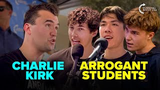 Charlie Kirk SHUTS DOWN 3 Arrogant College Students 👀🔥 Best Debates Compilation [upl. by Colet]