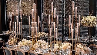 How To Assemble Candelabra  Wedding Centerpiece  reception  backdrop [upl. by Ahsinwad]