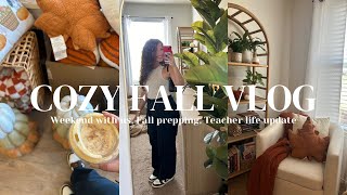 Cozy Fall Vlog Weekend with us Fall prepping amp Teacher life update [upl. by Olivie]