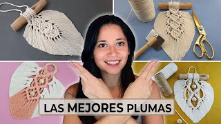 Plumas de Macramé Decorativas🍂 Tutorial paso a paso Coqueta Macramé [upl. by Lustig217]