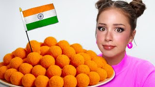 Trying INDIAN SNACKS for the first time ever [upl. by Illil]